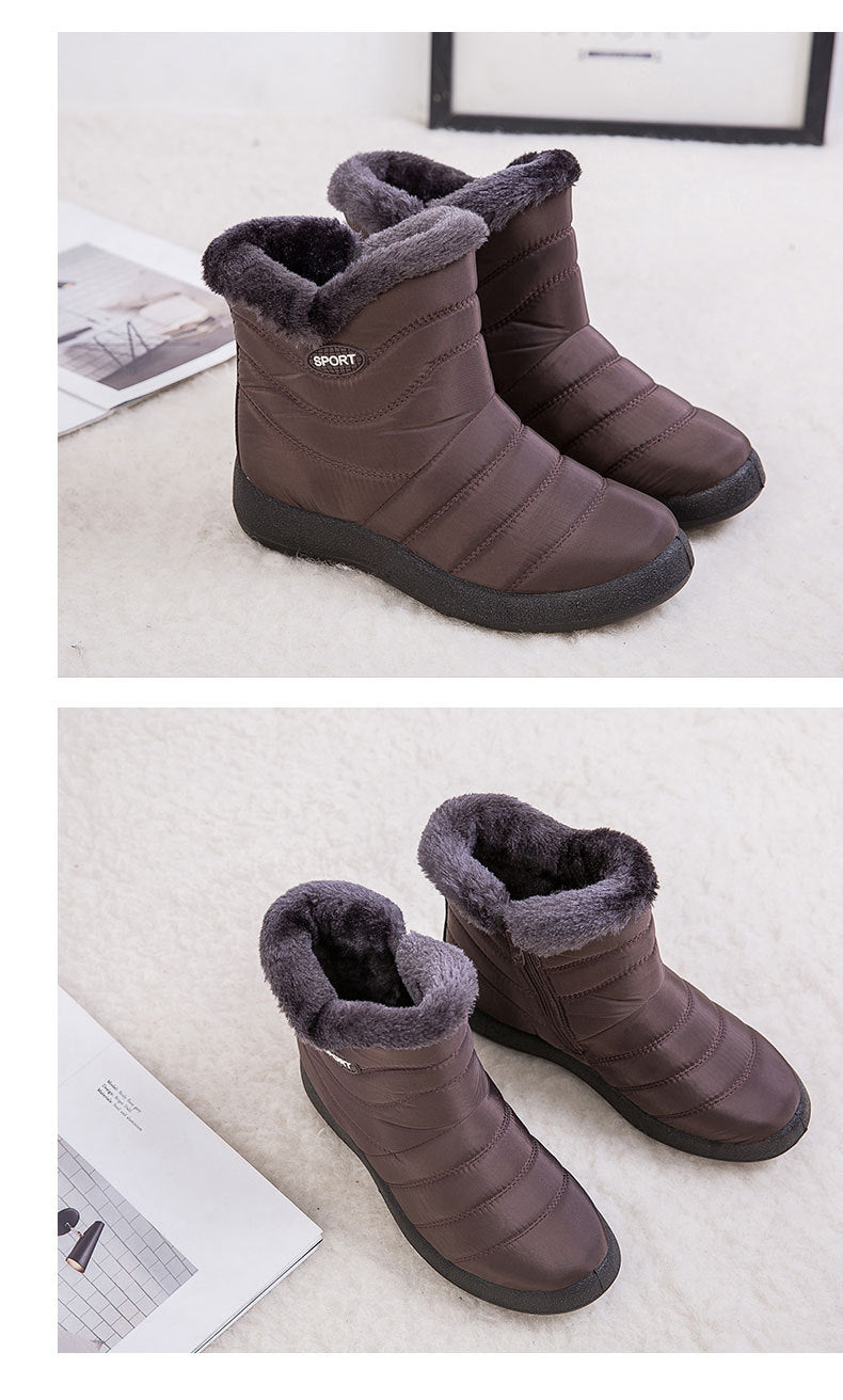 Plus Size Winter Snow Boots – Long Velvet Design for Women