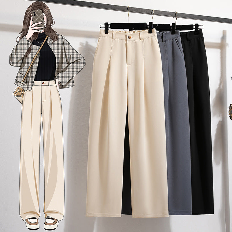 women high waist wide leg pants elegant suit trousers