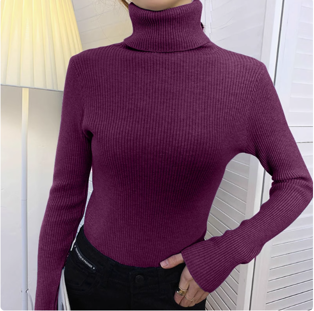 women turtleneck sweater soft stylish fashion top