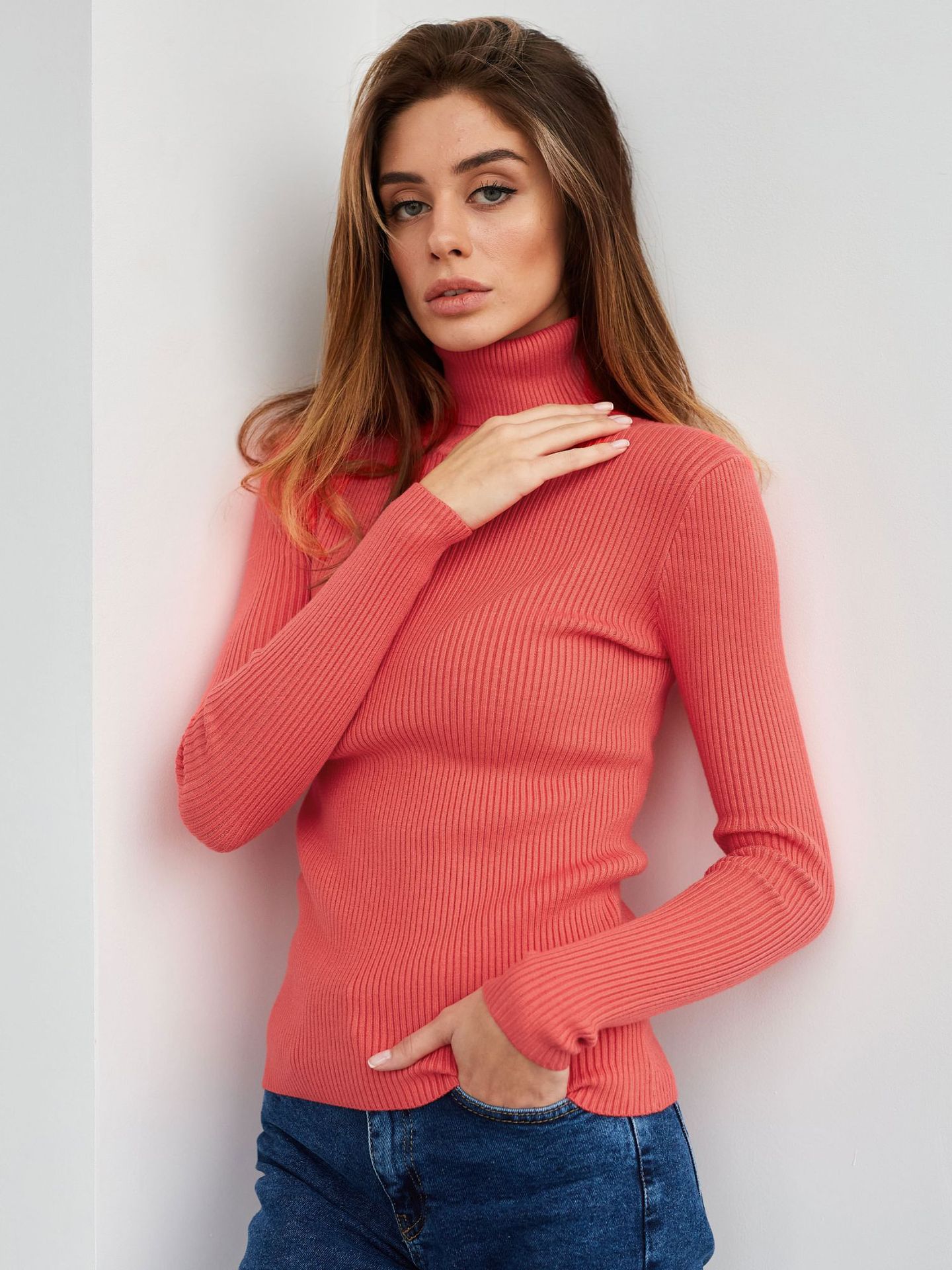 women turtleneck sweater soft stylish fashion top
