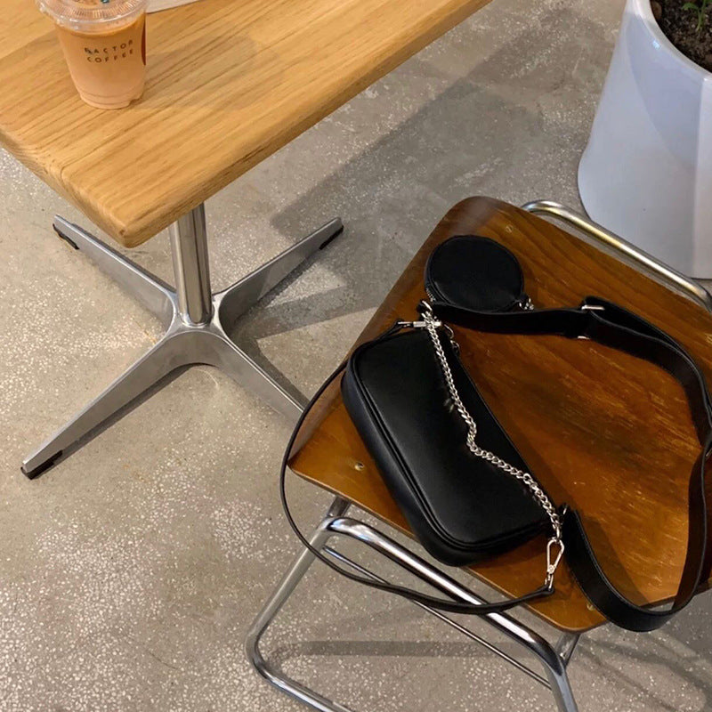 Three-in-One Shoulder Satchel Bag – Retro Playful Style