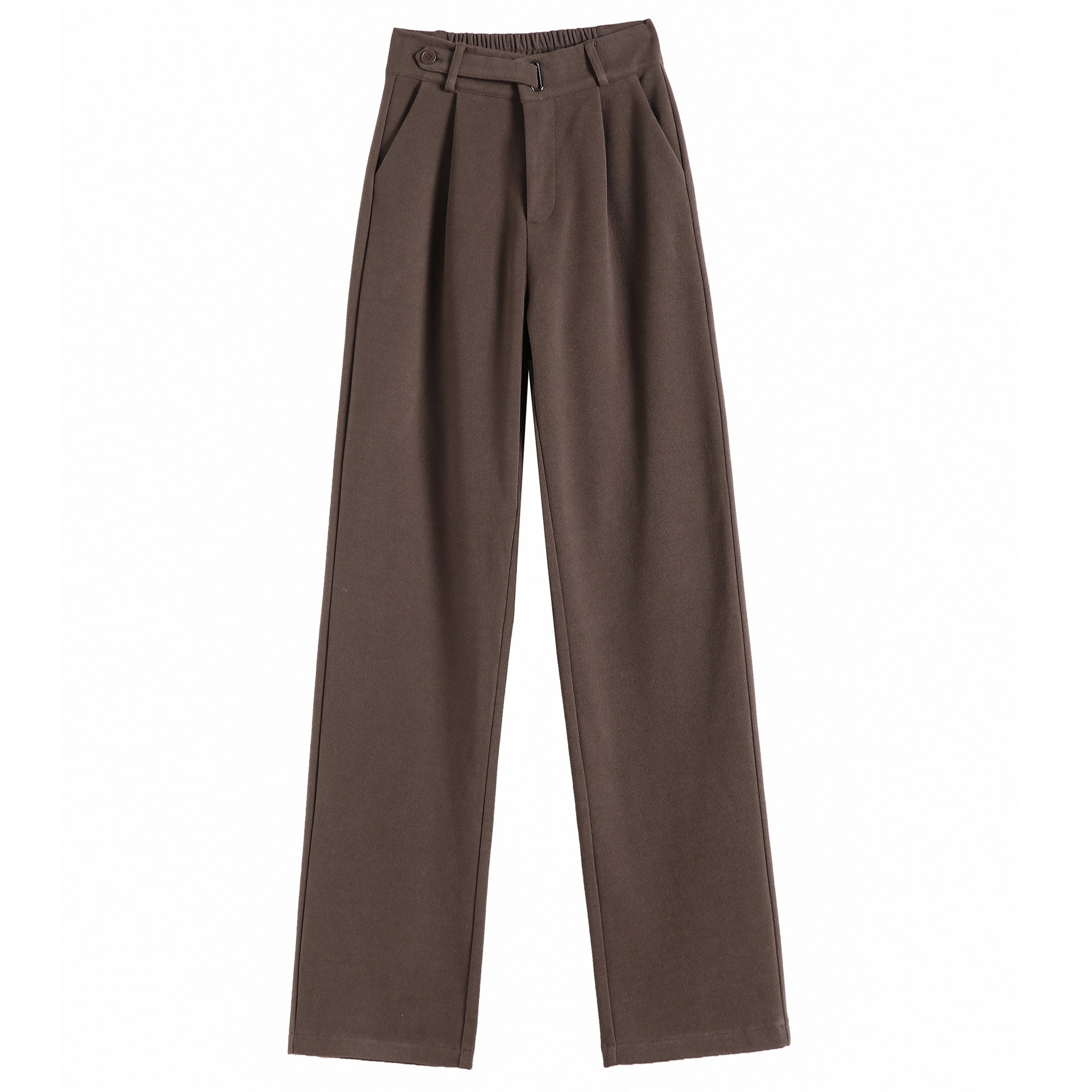women wool straight leg pants loose casual trousers