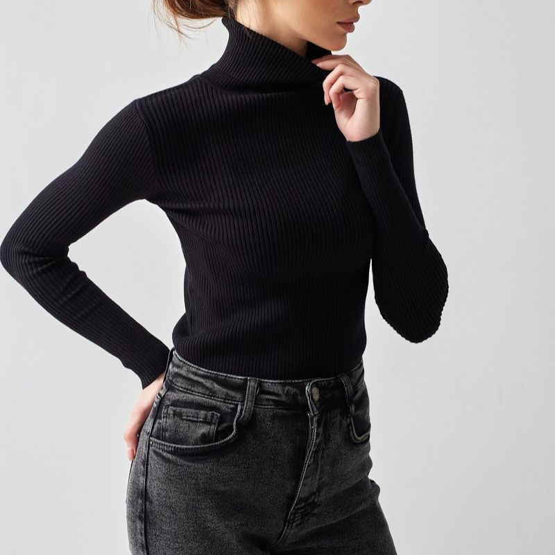 women turtleneck sweater soft stylish fashion top
