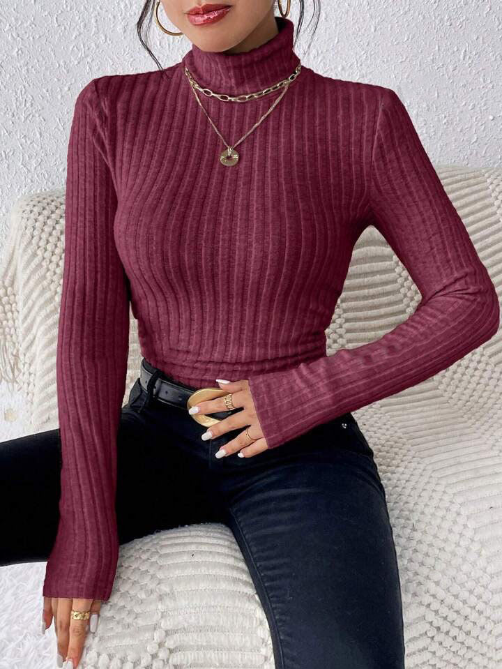 women v neck knitted sweater long sleeve top