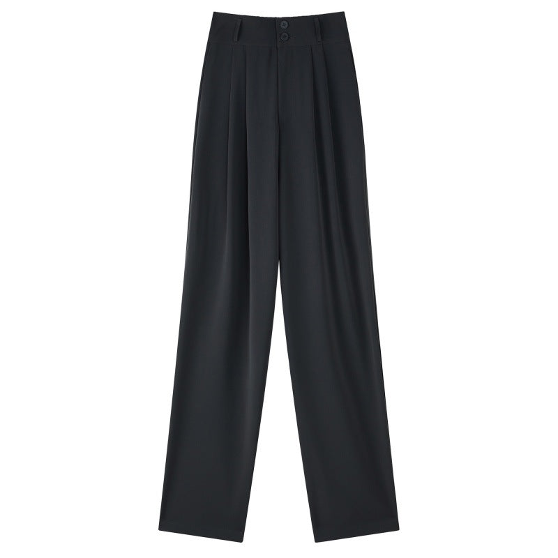 women wide leg suit pants high waist loose trousers
