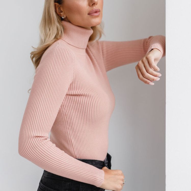 women turtleneck sweater soft stylish fashion top