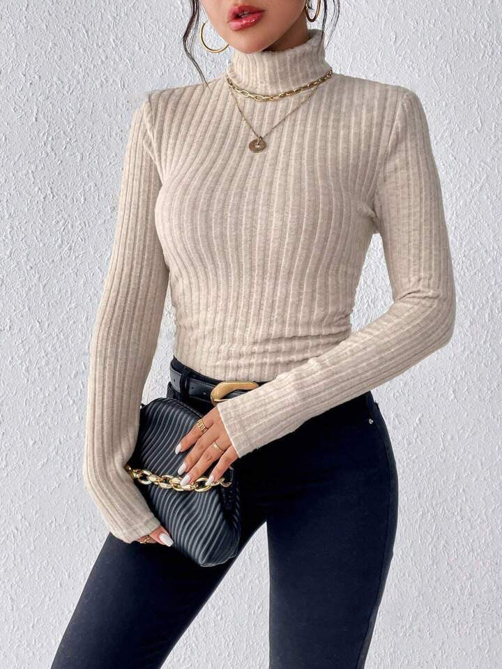 women v neck knitted sweater long sleeve top