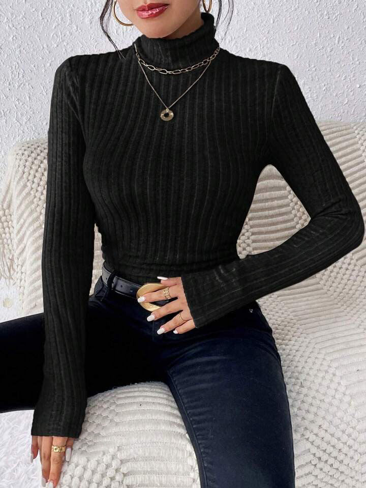 women v neck knitted sweater long sleeve top