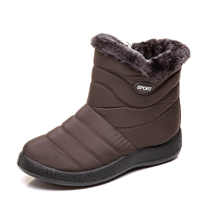 Plus Size Winter Snow Boots – Long Velvet Design for Women