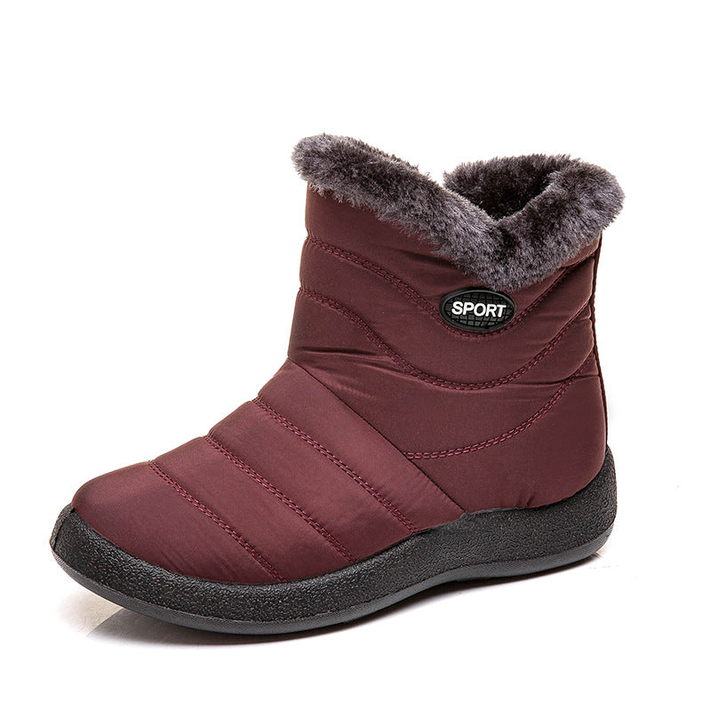 Plus Size Winter Snow Boots – Long Velvet Design for Women