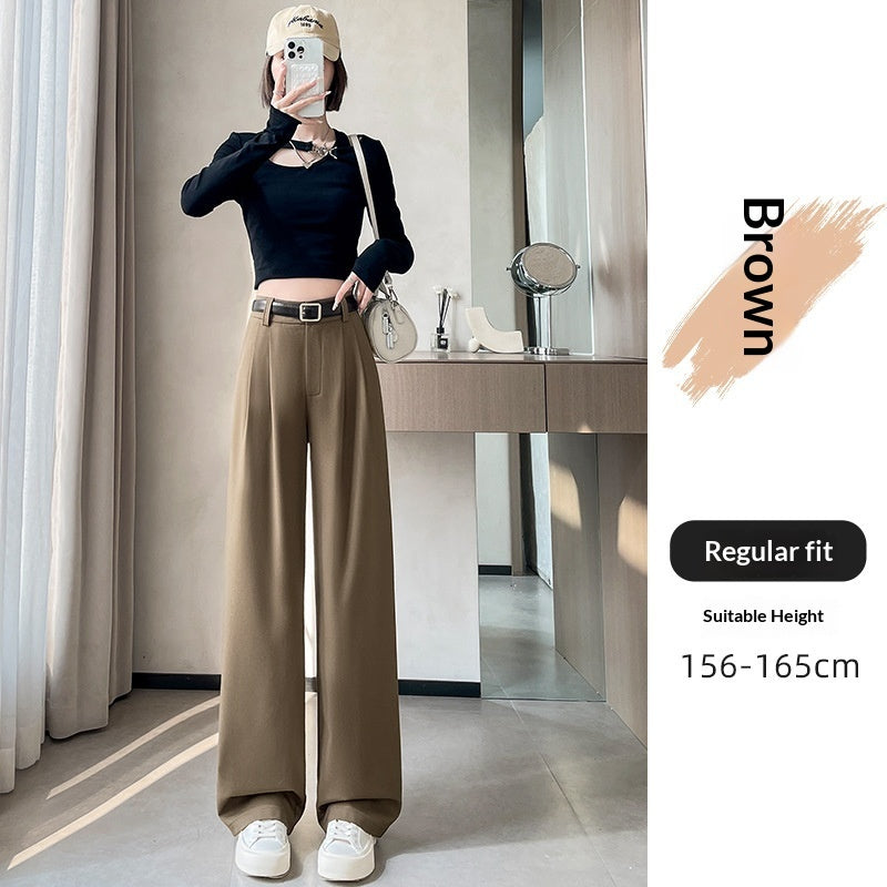 2025 Spring/Summer High-End Flowy Suit Pants for Women
