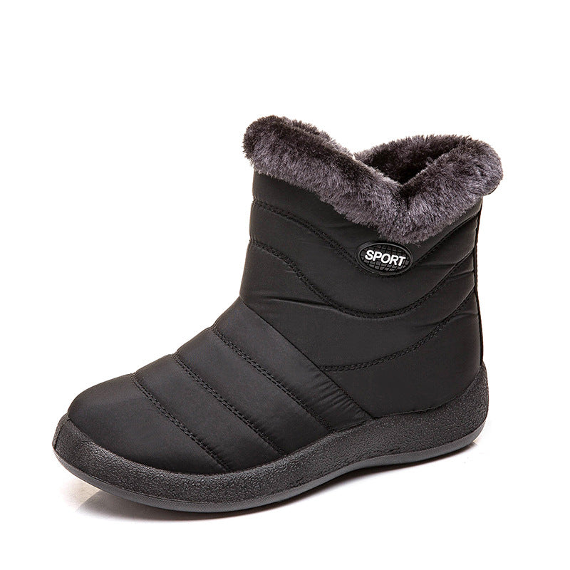 Plus Size Winter Snow Boots – Long Velvet Design for Women