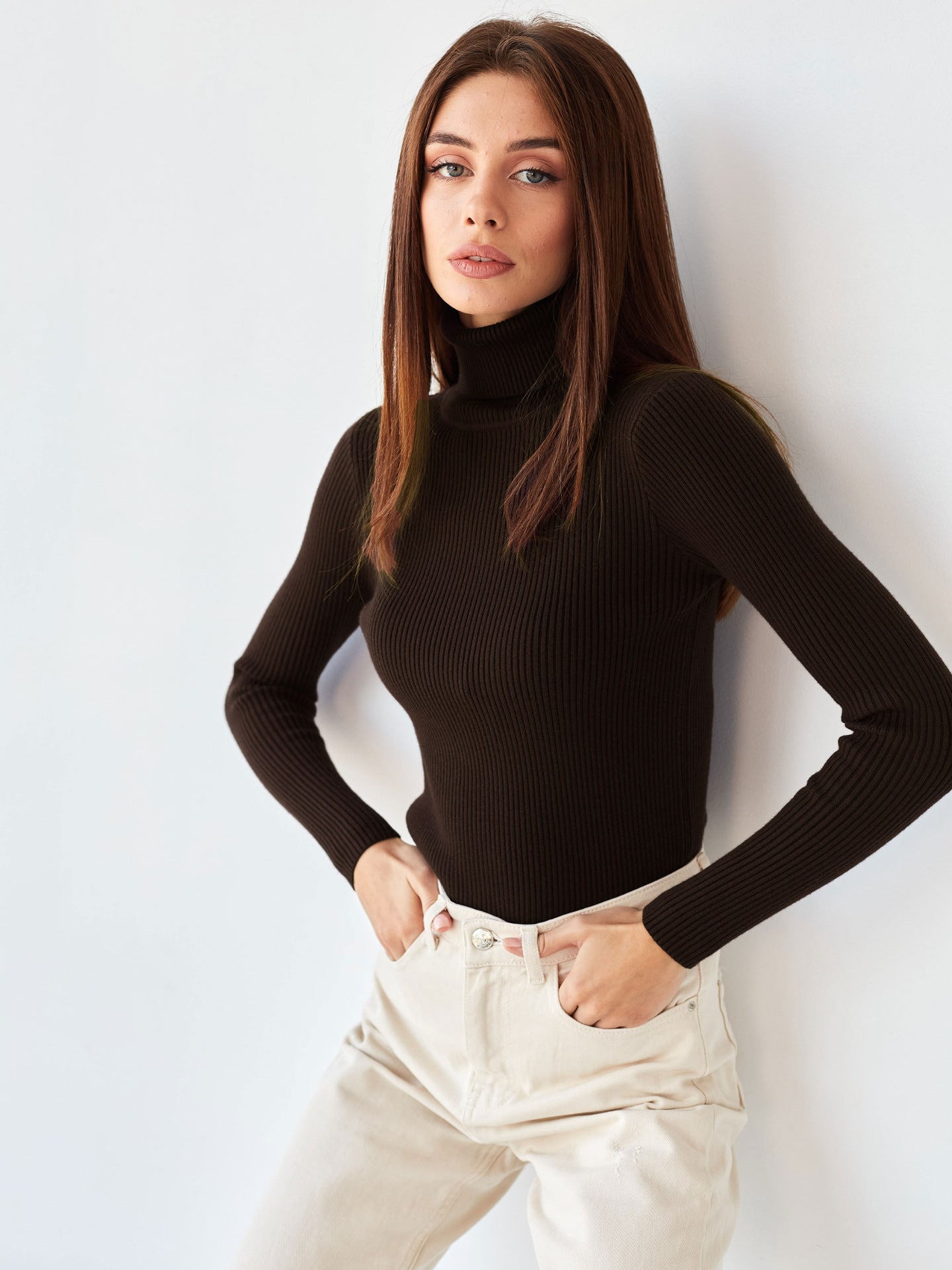 women turtleneck sweater soft stylish fashion top